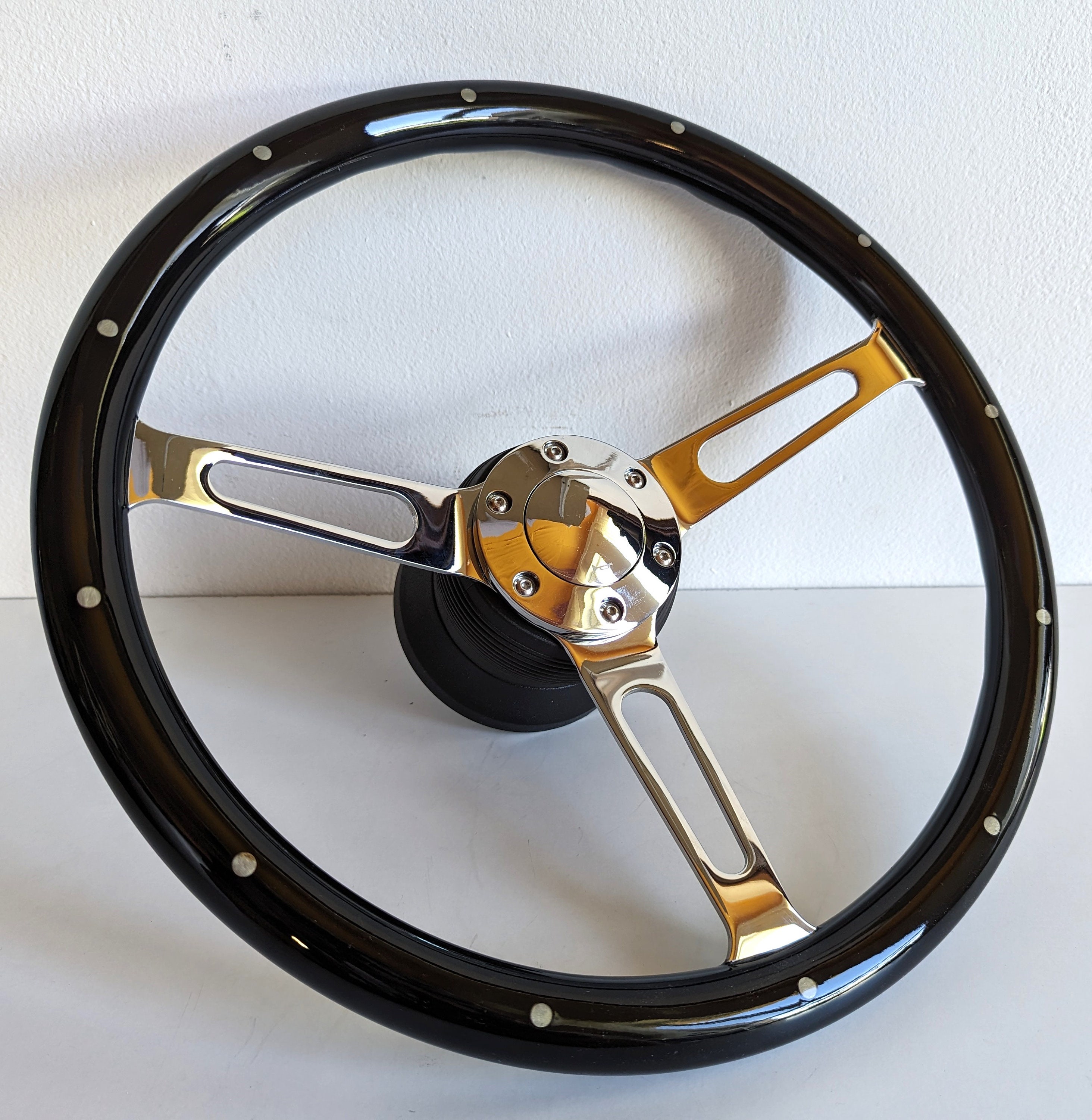 ステアリングホイール カスタム リビルド ウッドチョーク 380 mm