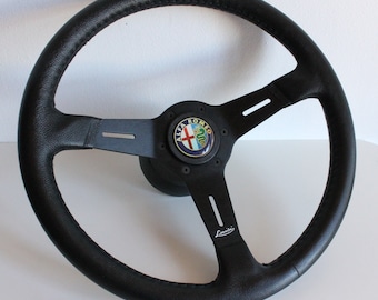 Volant adapté pour Alfa Romeo Spider cuir 360 mm classique vintage fait main 1990-1994