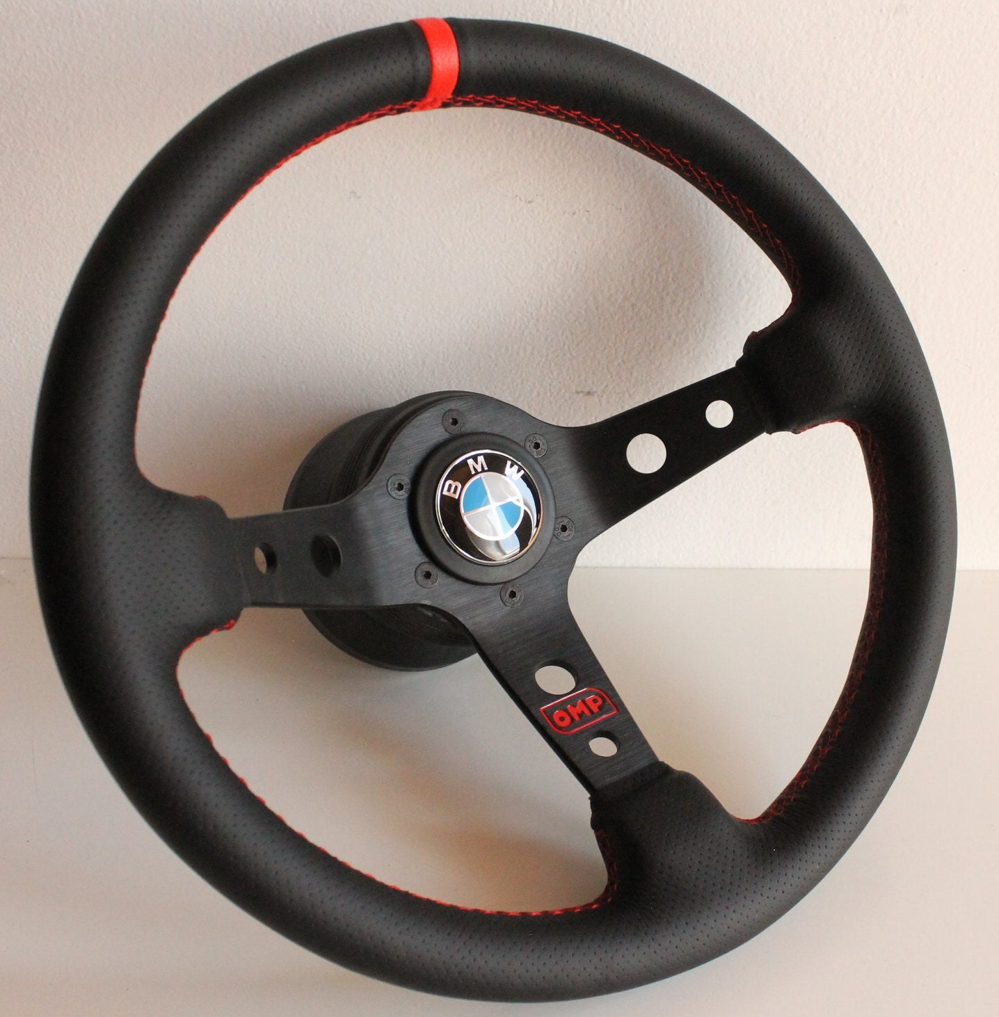 Steering Wheel Fits BMW Custom Rebuild Perforated Leather Blue