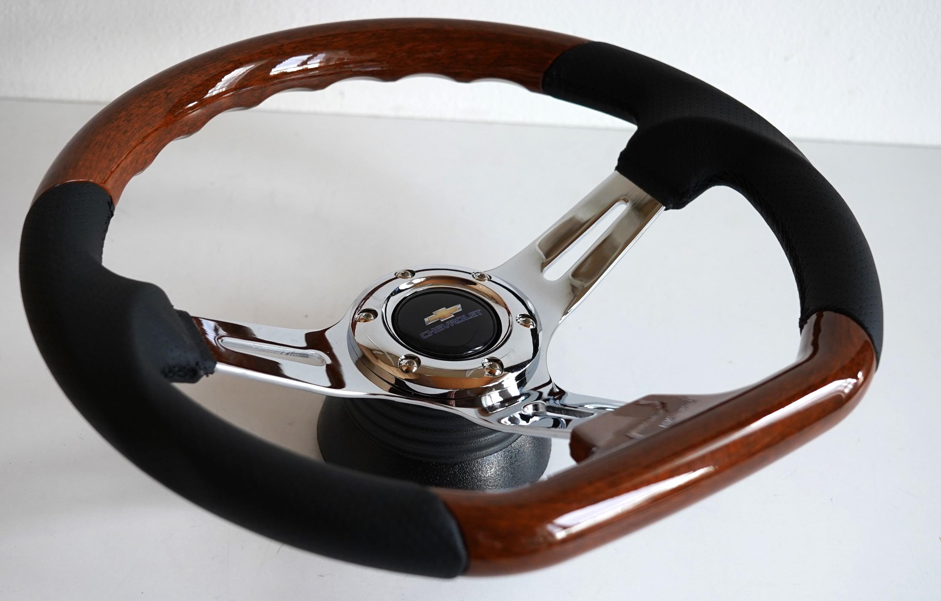 Steering Wheel Fits for Chevrolet Used Custom Rebuild Wood Leather