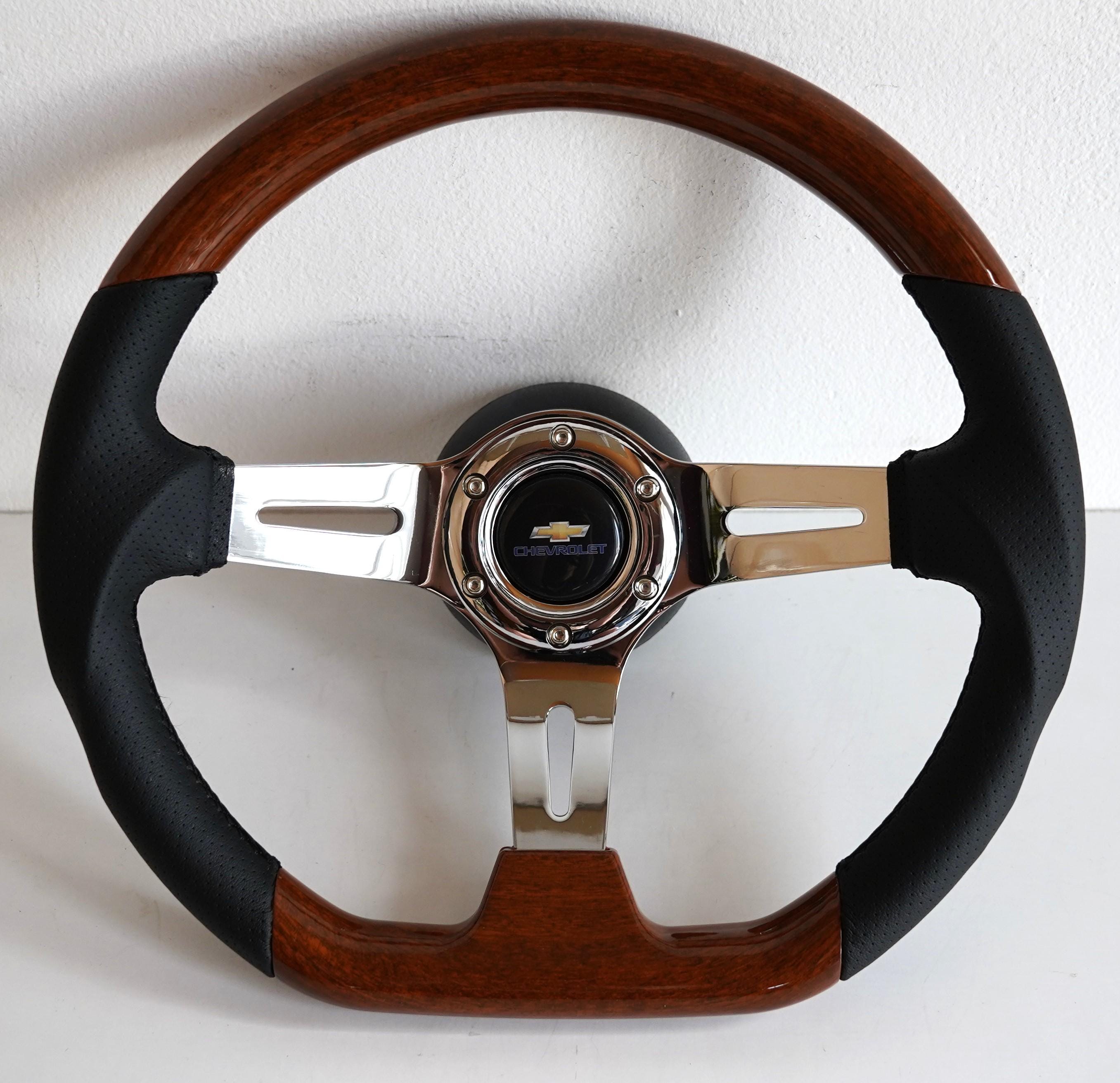 Steering Wheel Fits for Chevrolet Used Custom Rebuild Wood Leather