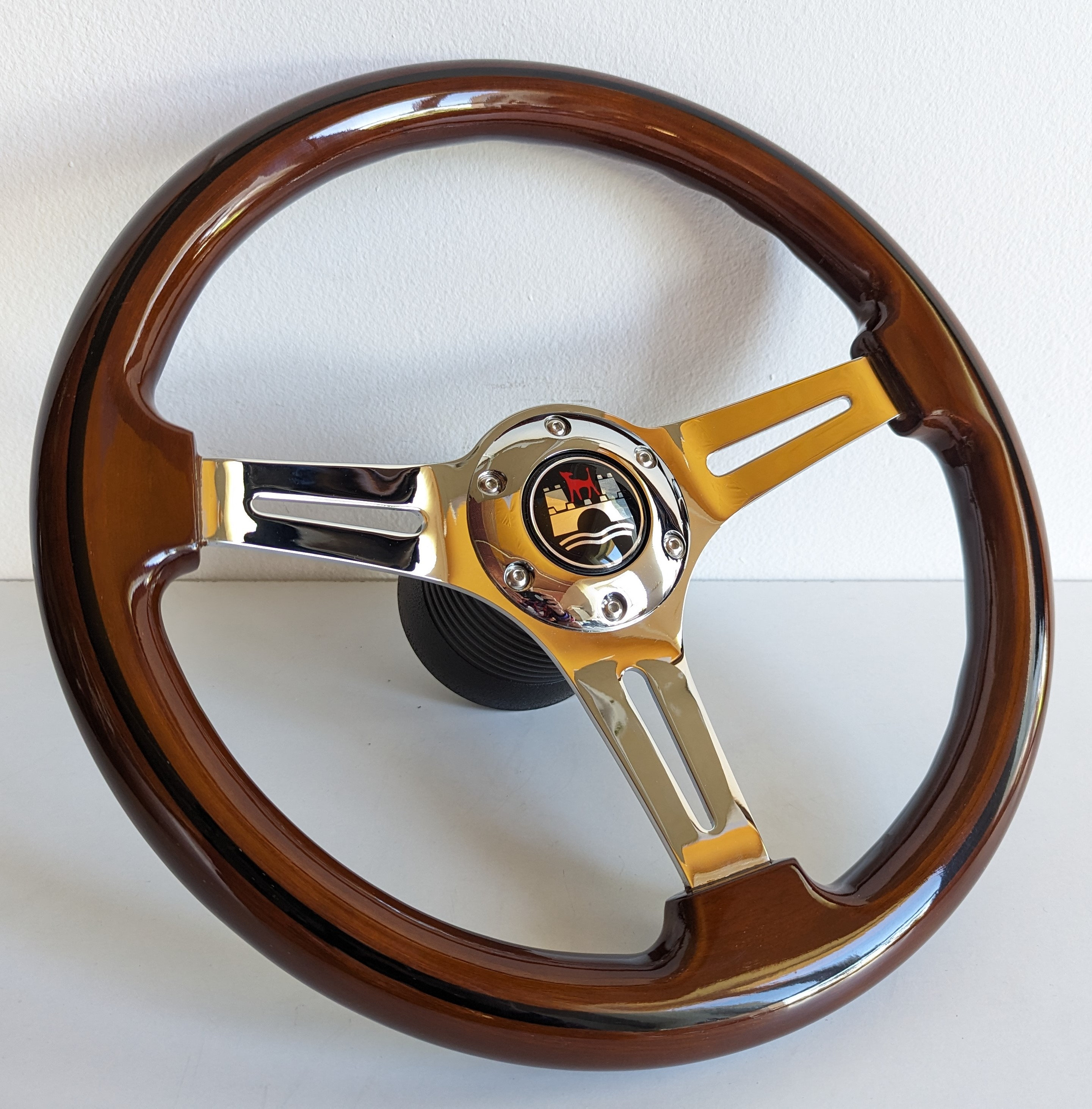 Steering Wheel Fits for VW Wolfsburg Custom Rebuld Wood Chrome