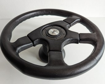 アティべ 3スポーク レザーステアリング 美品 ポルシェ ベンツ VW等