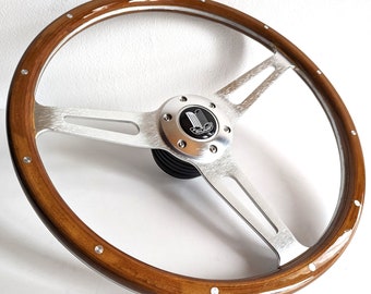 Steering wheel Fits For TRIUMPH Used Custom rebuilded Wood polished spokes Beautiful Craftmanship For Spitfire MK IV 4 1500 TR7 TR8