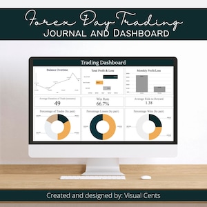 Eenvoudig Forex Day Trading Journal en Dashboard | Digitaal Forex-dashboard | Google Spreadsheets Forex Day Trading Journal | Hulpmiddelen voor daghandelaars