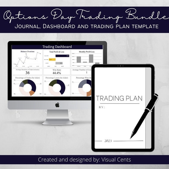 Simple Options Day Trading Journal, Dashboard and Trading Plan Template| Digital Options Journal | Trading Strategy Template| Trader Tools