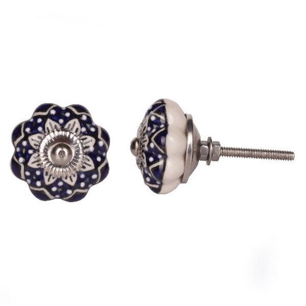 Hand Painted Porcelain Knob Etsy