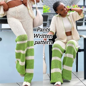 Crochet pants/ trousers- Written Pattern