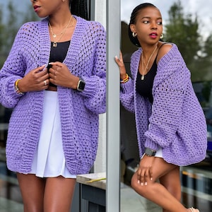 Crochet Granny Stitch Cardigan Written  Pattern (PDF)