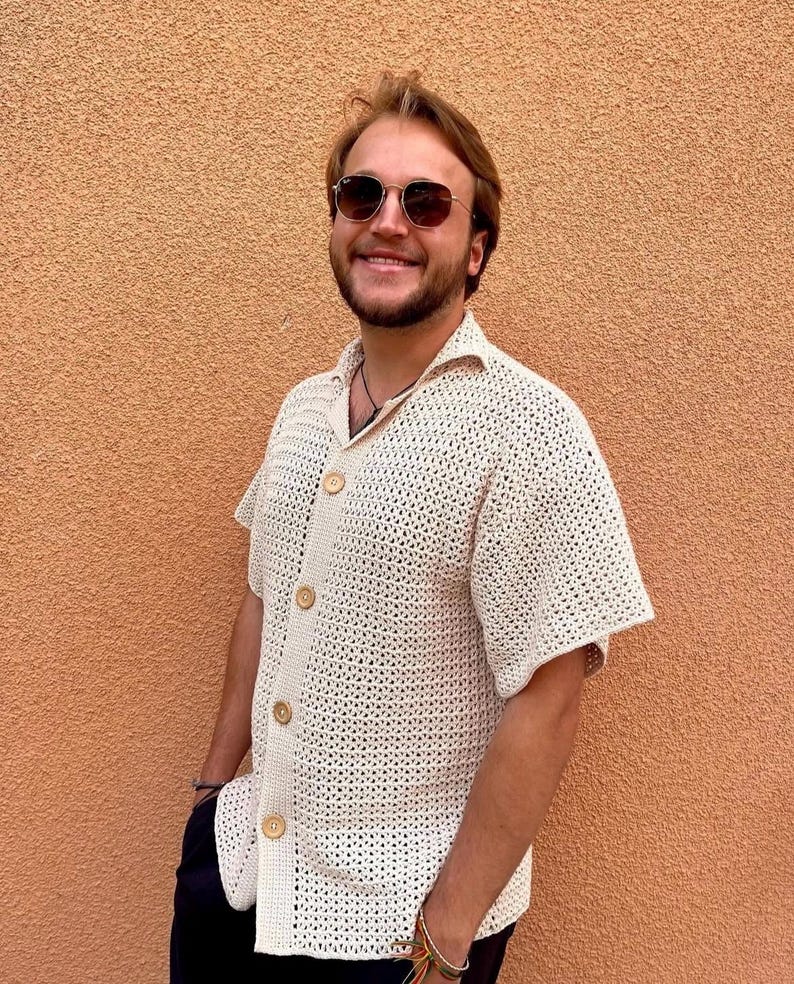 V stitch crochet shirt written pattern (PDF) image 9