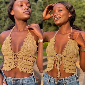 Front Tie Bralette Top Pattern (PDF)
