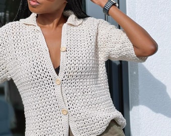 V stitch crochet shirt written pattern (PDF)