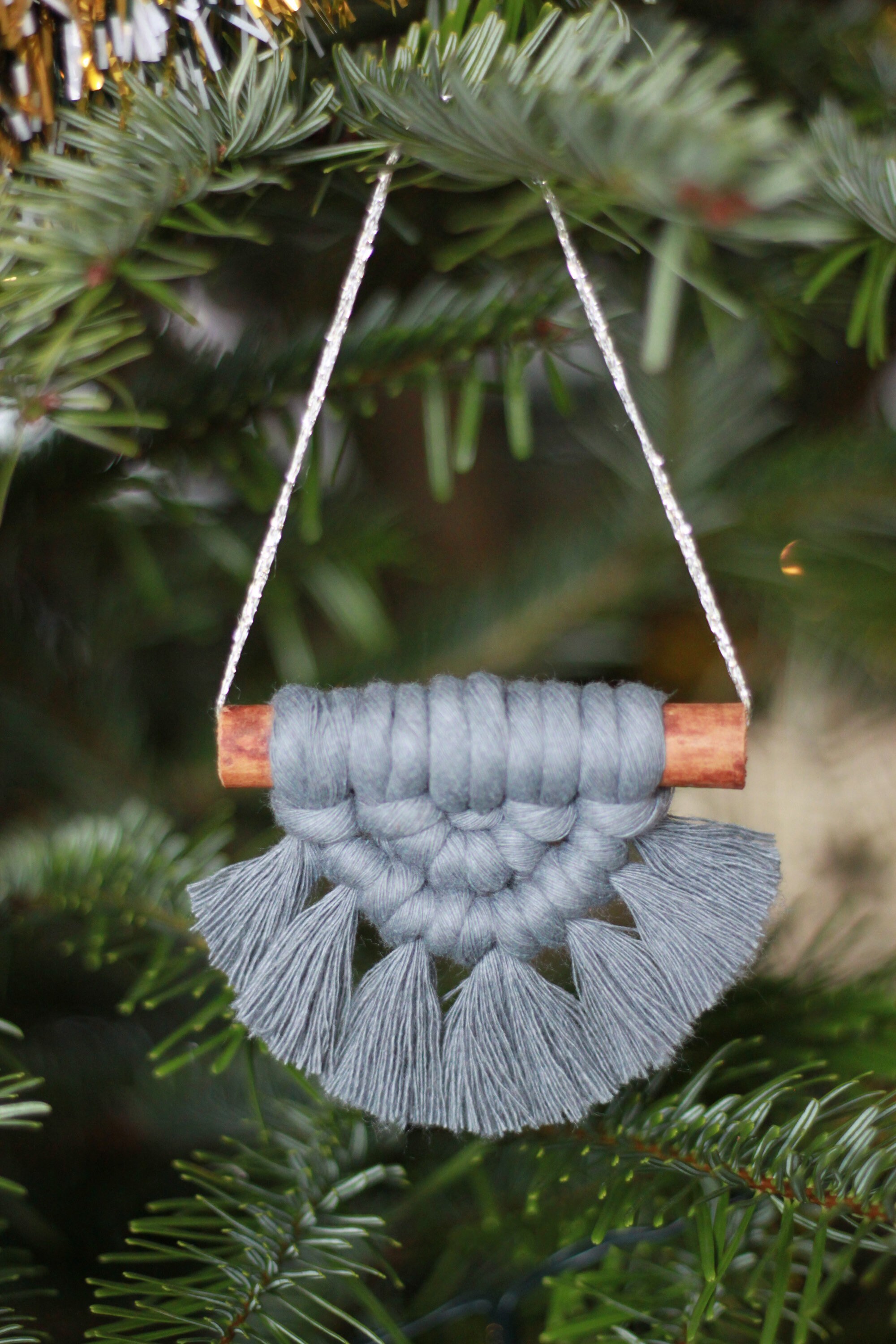 Lot de 3 Ornaments Macramé