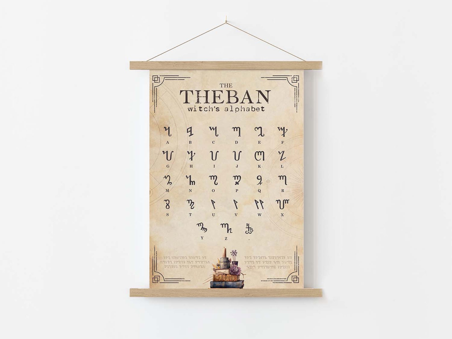 The Witch's Alphabet | Theban Alphabet Grimoire Sheet | Book of Shadow ...