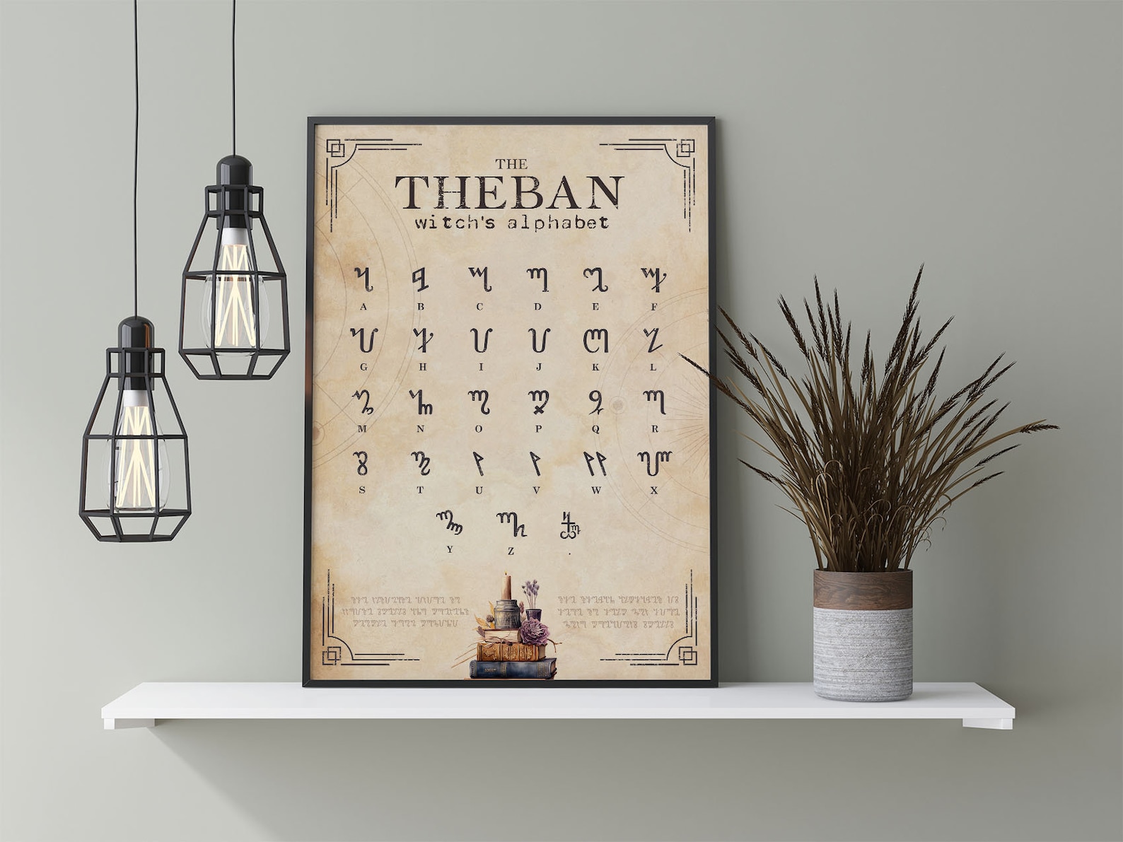 The Witch's Alphabet | Theban Alphabet Grimoire Sheet | Book of Shadow ...