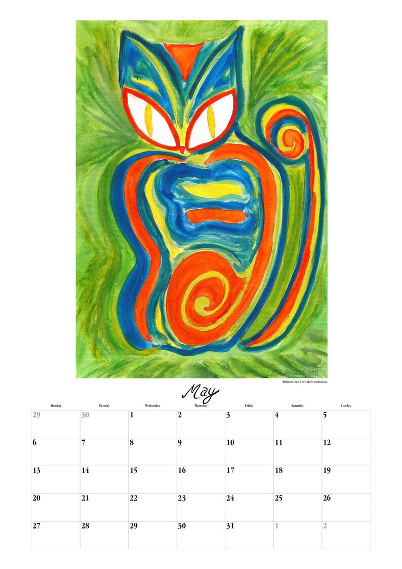 Fine Art Wall Calendar Limited Edition Signed by Artist Cosmopolitan