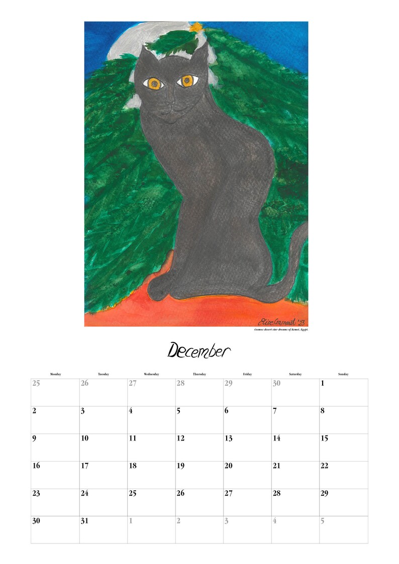 Fine Art Wall Calendar Limited Edition Signed by Artist Etsy