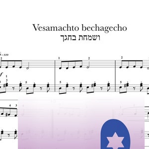Vesamachta bechagecha | ושמחת בחגך | Dance hora song | Easy piano