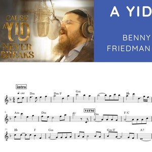 A Yid. Benny Friedman | Easy Piano lead sheet with chords