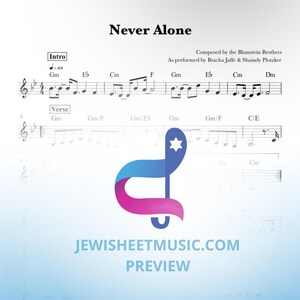 Niemals allein von Bracha Jaffe & Shaindy Plotzker. Notenblatt