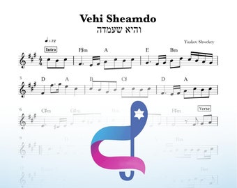 Vehi Sheamdo sheet music. והיא שעמדה by Yakov Shwekey  | Jewish song | Jewish Music
