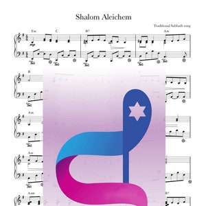 Shalom Aleichem. Shabbat song piano arrangement