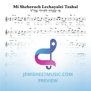 Mi Sheberach Lechayalei Tzahal. מי שברך לחיילי צה”ל. Noten mit Texten