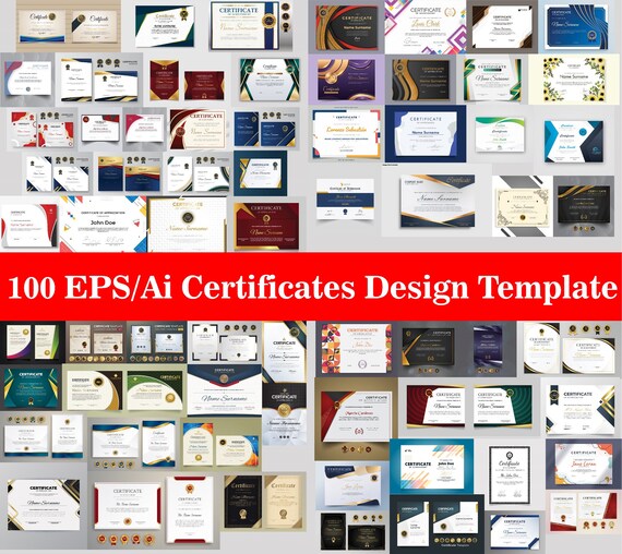 100 Certificate Template Printable Appreciation Award Adobe - Etsy