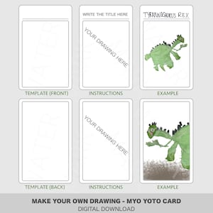 MYO Yoto Card Template - Make your own drawing card - Digital File - printable labels - personalized flashcards - play credit card label