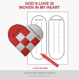 Christian Paper Weaving Craft, “In God’s Love” Coloring Printable, Sunday School Activity, Bible Craft for Kids, Faith-Based Art Project