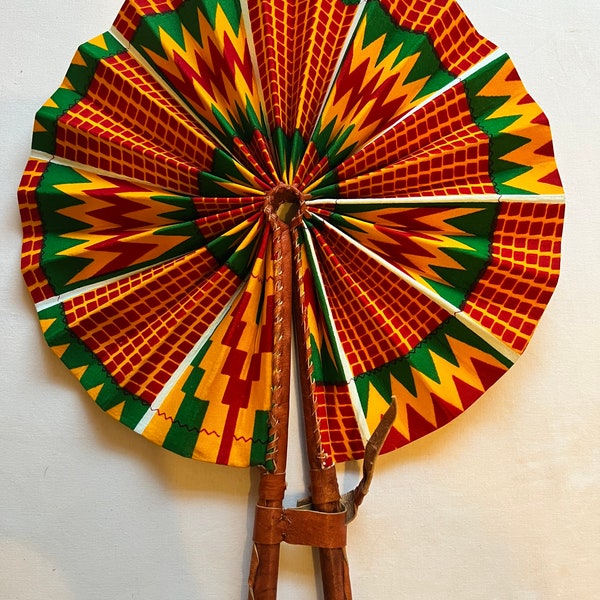 Handmade Kente Ankara Kitenge African Print Fan