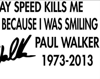 Citation De Paul Walker Etsy Uk