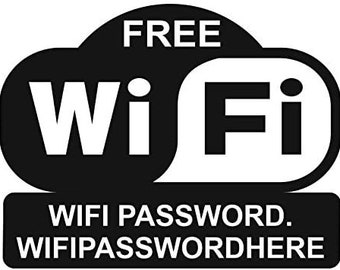 5 Sheets Free WiFi Sticker 5 Sheets Free WiFi Sticker