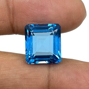VVS 14.90 Cts Natural Swiss Blue Topaz AAA+ Quality Loose Certified Gemstone