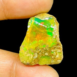 45,80 Cts Naturalny opal etiopski, surowy, 26 x 21 mm, ogromny, nieobrobiony, luźny kamień szlachetny