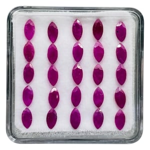 25 Pcs Natural Ruby 5.6-5.8mm Marquise Cut Pinkish Red Loose Gemstones Lot