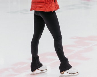 Figure skating leggings | Ice skating leggings | Footed leggings