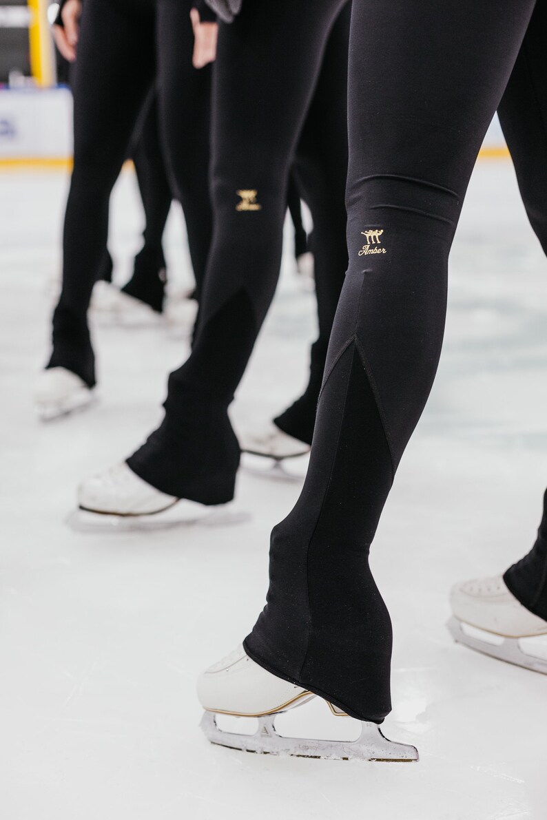 Figure Skating Leggings Ice Skating Leggings Footed Etsy