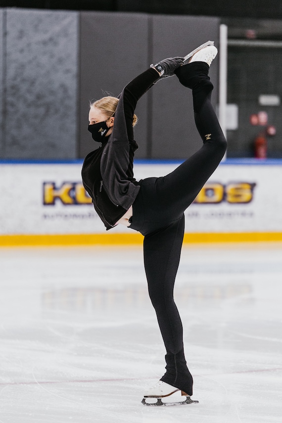 Figure Skating Leggings Ice Skating Leggings Footed Leggings -  New  Zealand