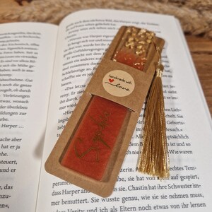 Personalisiertes Lesezeichen personalisiertes Geschenk Epoxidharz Geschenk für alle Anlässe resin bookmark Gastgeschenk Bild 4