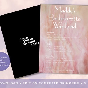 EUPHORIA Bachelorette Itinerary Template Euphoria Themed Bachelorette Digital Euphoria Party Invite Euphoria Aesthetic Girls Weekend 143_RUE