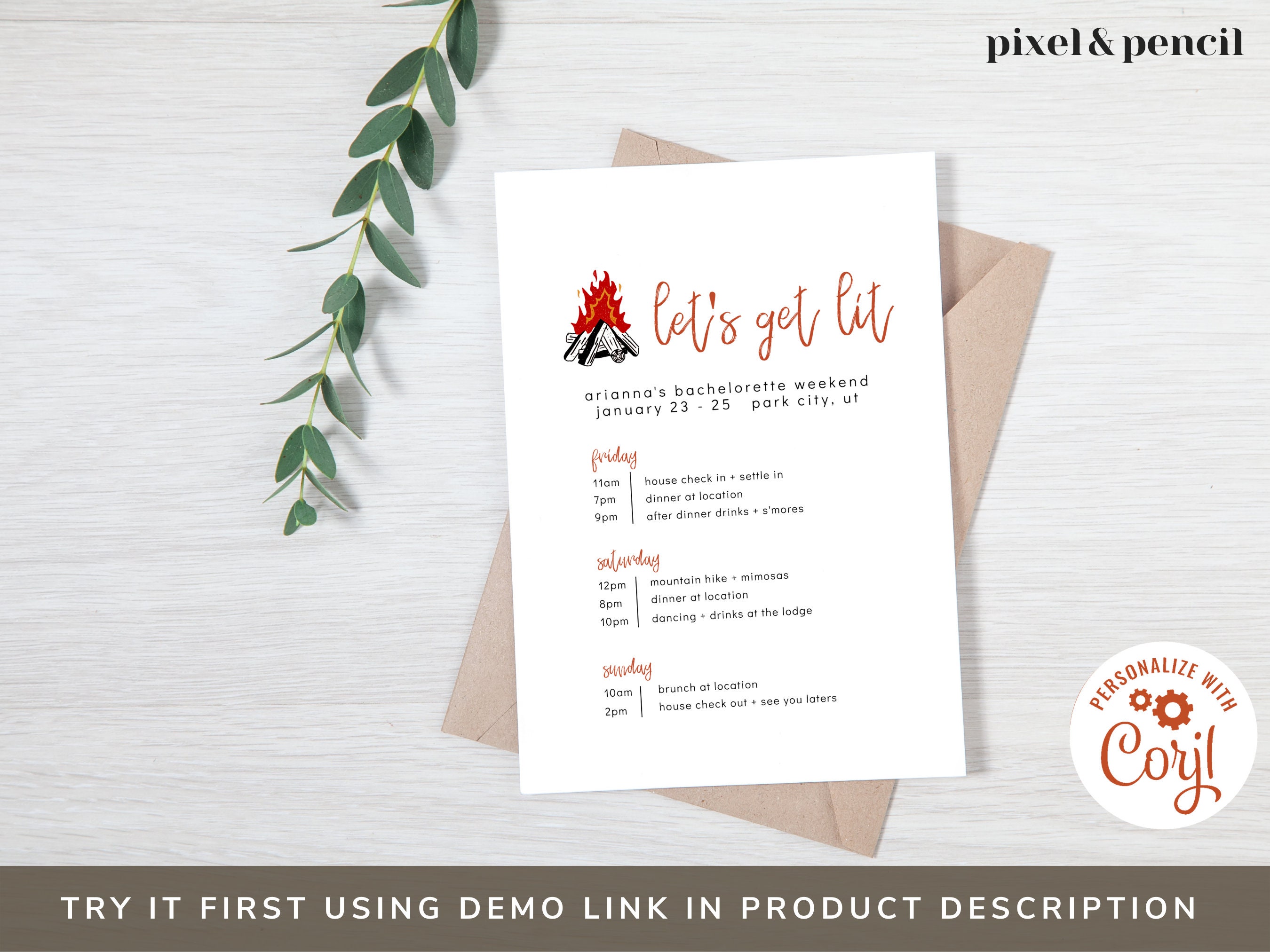 Editable Bachelorette Itinerary Template Let #39 s Get Lit Party Digital Editable Bachelorette Itinerary Template Let #39 s Get Lit Party Digital