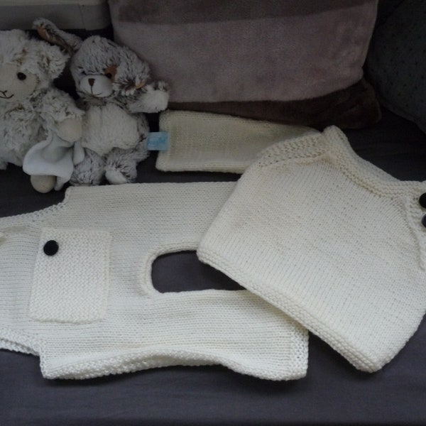 Ensemble bébé salopette et pull