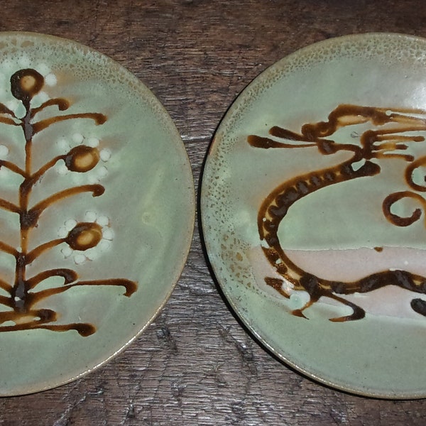 A Fabulous Pair of Mashiko Japanese Studio Pottery Plates