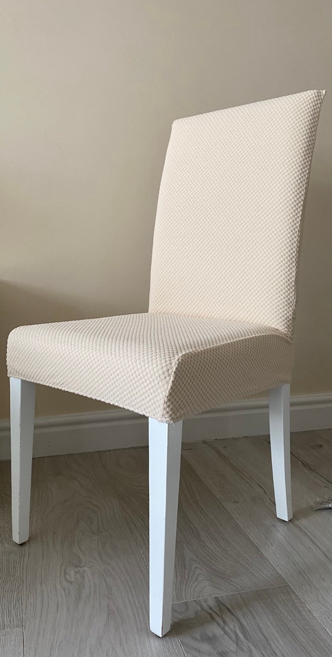 Ecru Cream Colour Dining Chair Covers Luxury Premium Quality