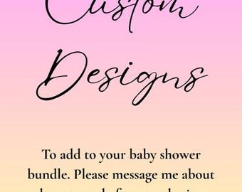 Complementos personalizados para baby shower