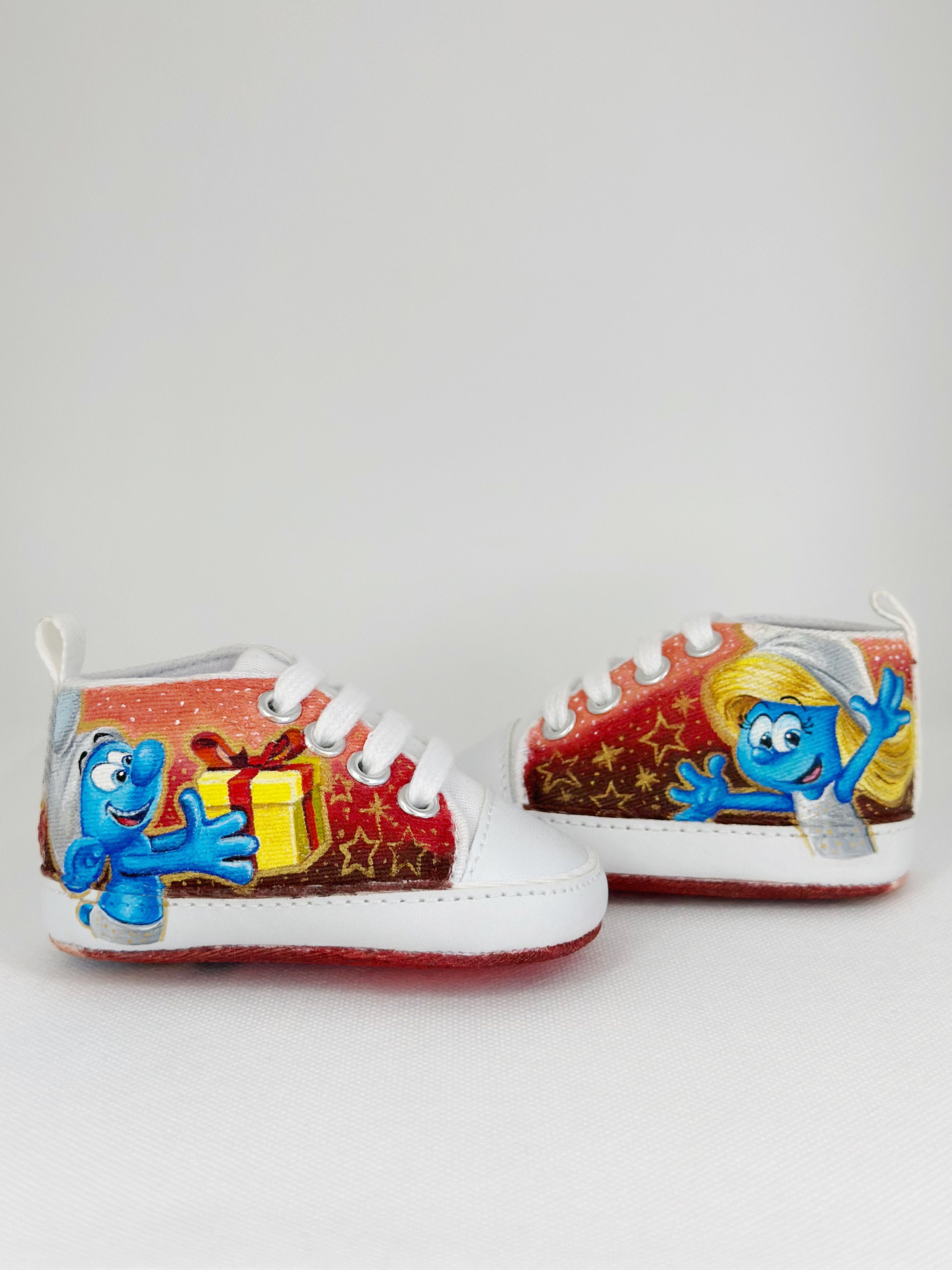 Scarpette Neonato Dipinte Scarpe Da Culla Neonata Creazioni