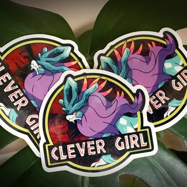 Clever Girl Walking Wake Sticker