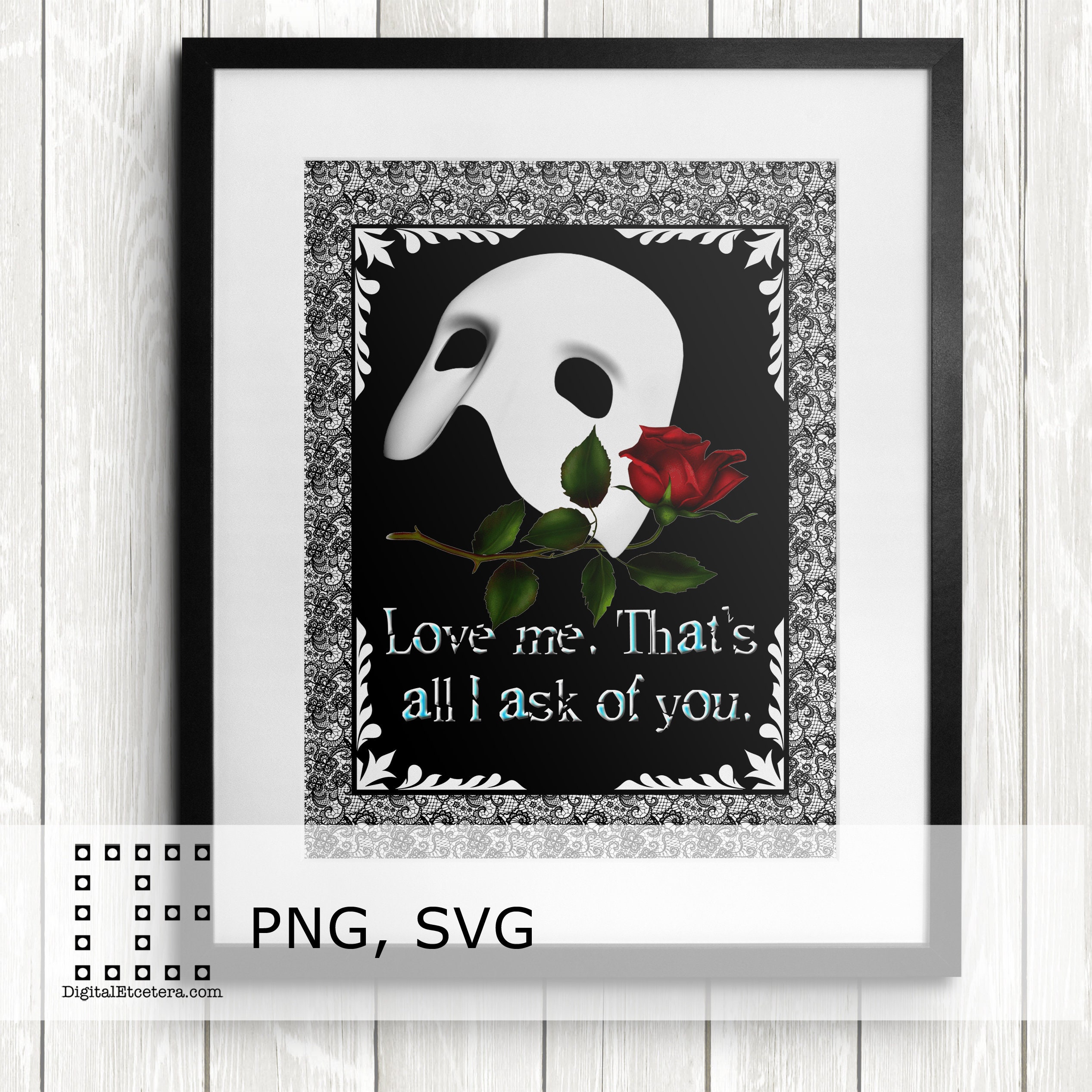 Print Phantom of the Opera Paper Printable Andrew Lloyd Webber Art Deco