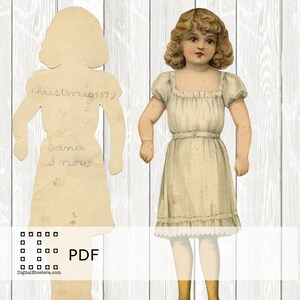 Rare 1897 Paper Doll and International Outfits Fussy Cut